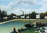 Henri Rousseau Canvas Paintings - Family Fishing